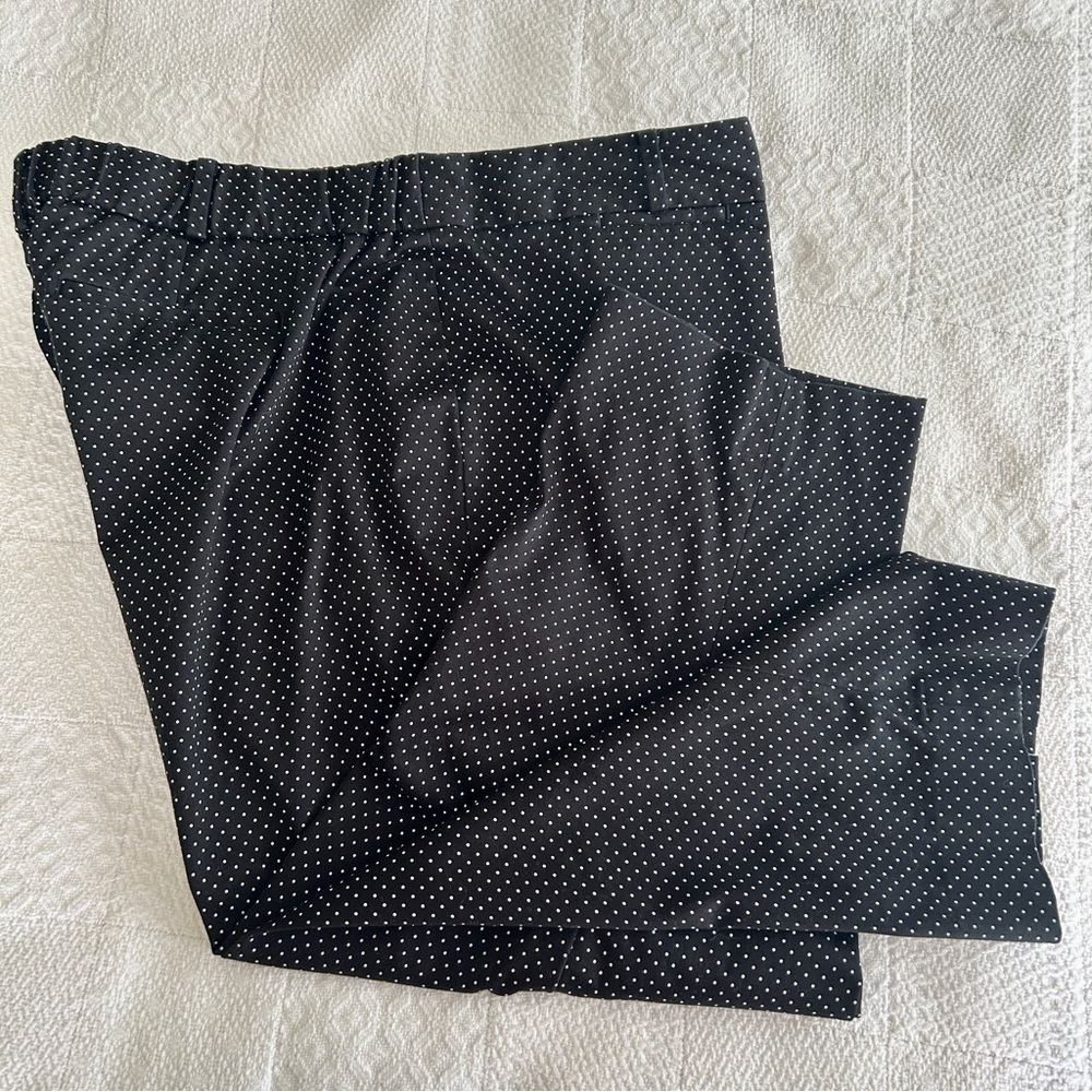 Talbots Signature Crop Pants Black White Dot 18W Petite - Picture 13 of 16